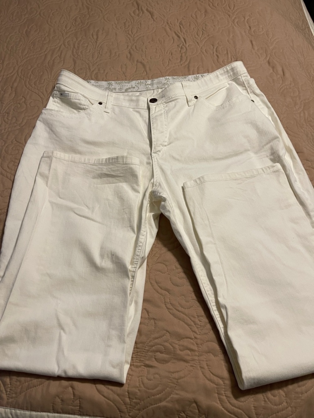Lee Plus Size White Women's Jeans - Straight Leg